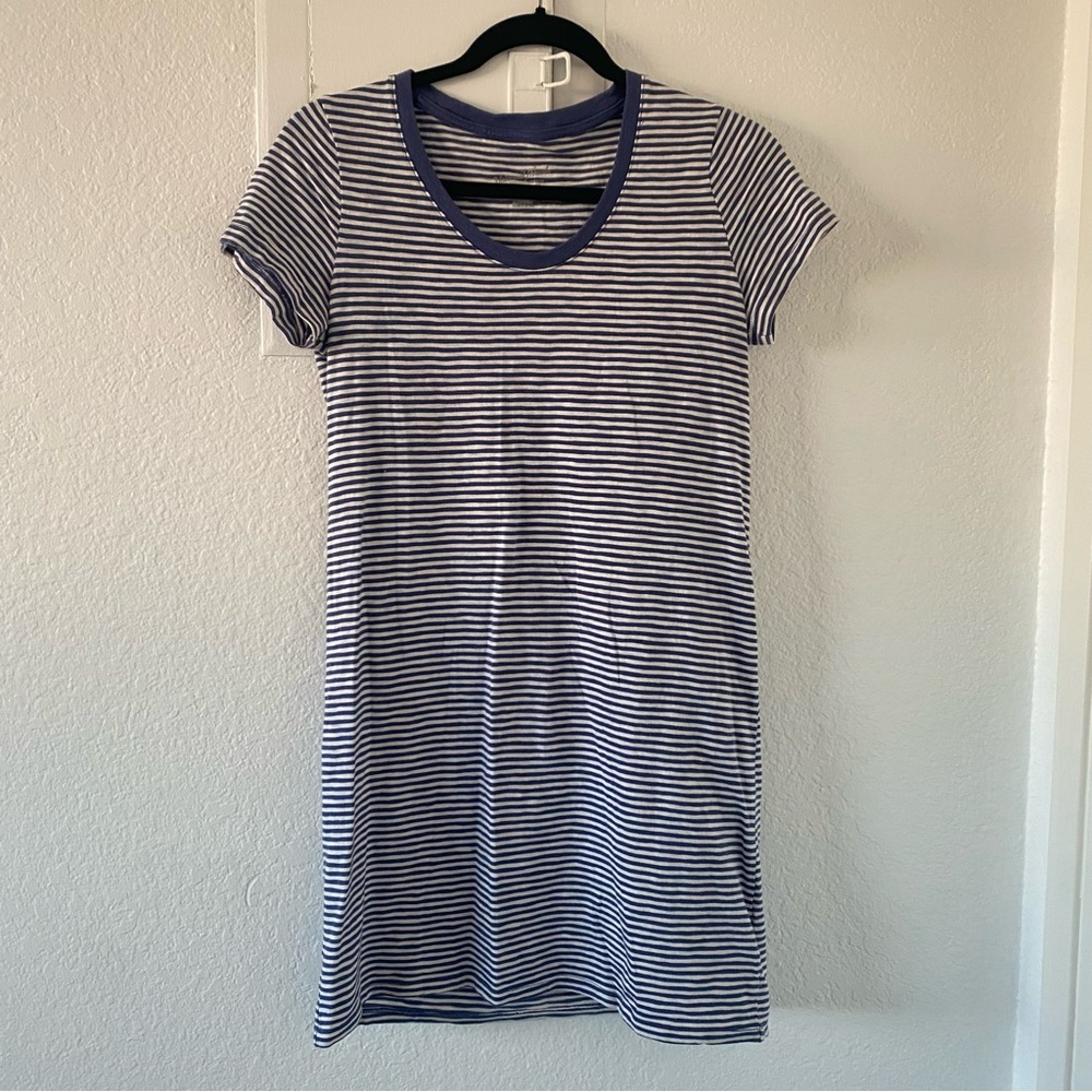 a new day Blue and White Striped Mini Dress